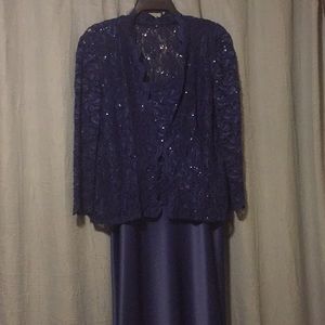 Alex Evenings Navy Formal Dress with Jacket